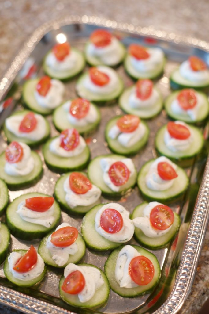 Breakfast at Tiffany's Baby Shower - Cucumber Appetizer, Cucumber Bites