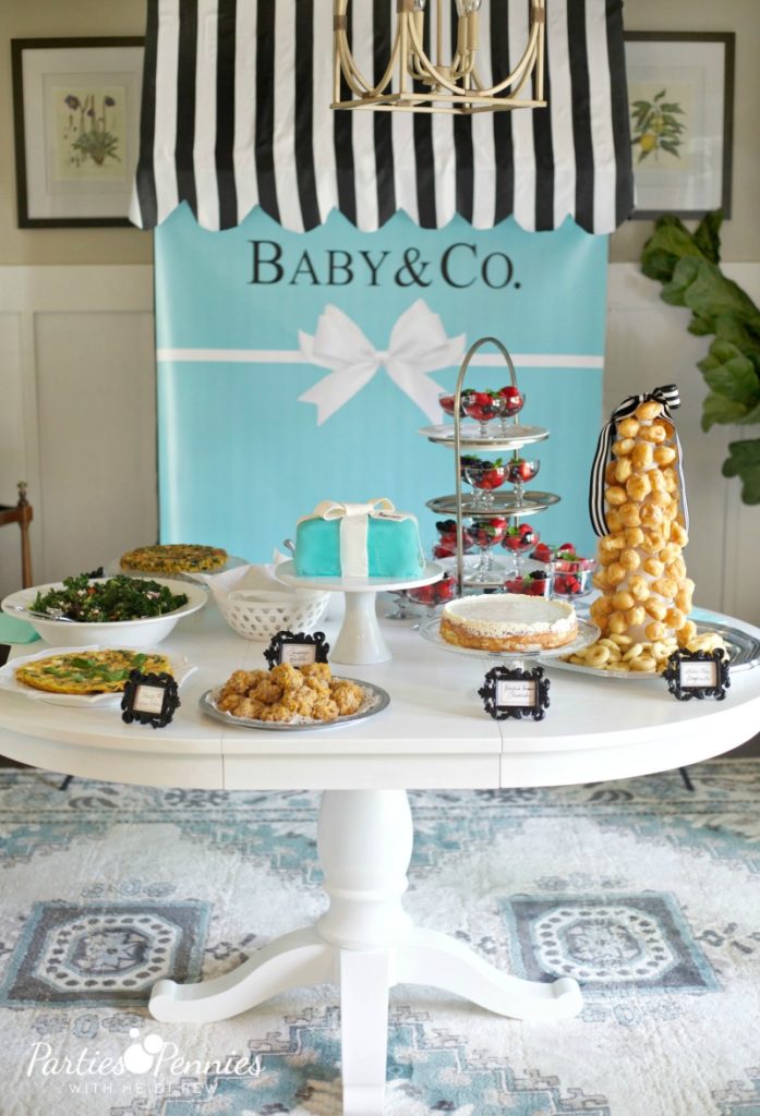 breakfast at tiffany's baby shower theme